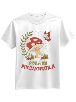 Koszulka Koszulka Męska Pora Na Muchomora Biała - Śmieszne T-Shirty z Nadrukami ?