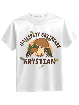 Koszulka Koszulka Męska Najlepszy Grzybiarz [WYBIERZ IMIĘ] - Śmieszne T-Shirty z Nadrukami ?