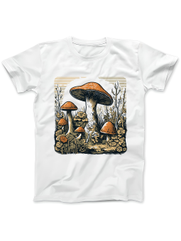 Koszulka Koszulka Damska Grzyby Biała - Śmieszne T-Shirty z Nadrukami ?