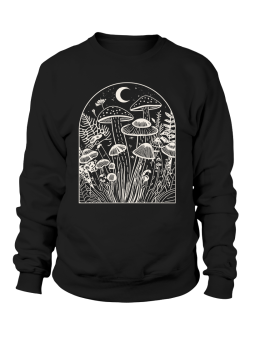 Bluza Męska Grzyby Nocą Czarna - Śmieszne T-Shirty z Nadrukami ?