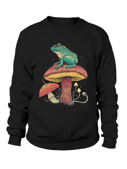 Bluza Męska Żaba Na Grzybie - Śmieszne T-Shirty z Nadrukami ?