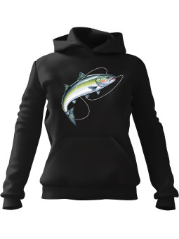 Bluza Męska z kapturem Zielona Ryba Czarna - Śmieszne gadżety z Nadrukami ?