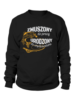 Bluza Męska Urodzony Do Wędkarstwa - Śmieszne T-Shirty z Nadrukami ?