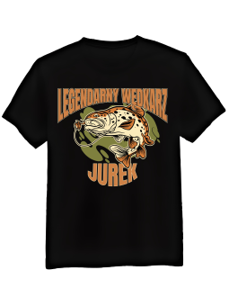 Koszulka Koszulka Męska Legendarny Wędkarz [WYBIERZ IMIĘ] - Śmieszne T-Shirty z Nadrukami ?