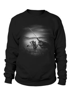 Bluza Męska Wędka Czarna - Śmieszne T-Shirty z Nadrukami ?