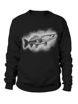 Bluza Męska Szczupak Monochrom Czarna - Śmieszne T-Shirty z Nadrukami ?