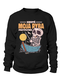Bluza Męska Kiedyś Moja Ryba Przypłynie - Śmieszne T-Shirty z Nadrukami ?