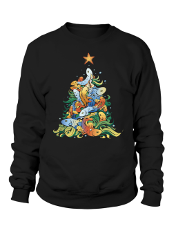 Bluza Damska Choinka z Rybami - Śmieszne T-Shirty z Nadrukami ?