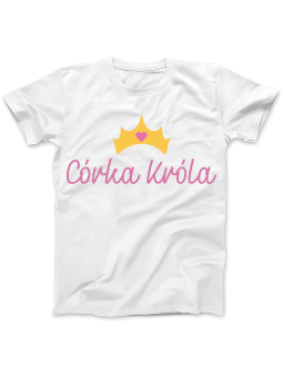 Koszulka Koszulka Damska Córka Króla Biała - Śmieszne T-Shirty z Nadrukami ?