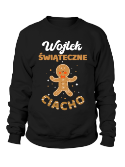 Bluza Męska Świąteczne Ciacho [WYBIERZ IMIĘ] Czarna - Śmieszne T-Shirty z Nadrukami ?