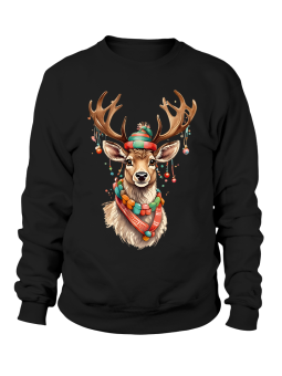 Bluza Damska Renifer w Ozdobach - Śmieszne T-Shirty z Nadrukami ?