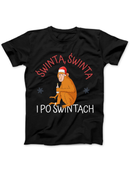 Koszulka Koszulka Damska Świnta Świnta Czarna - Śmieszne T-Shirty z Nadrukami ?