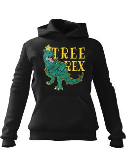 Bluza Damska z kapturem Treerex Czarna - Modna Odzież z Nadrukami ?