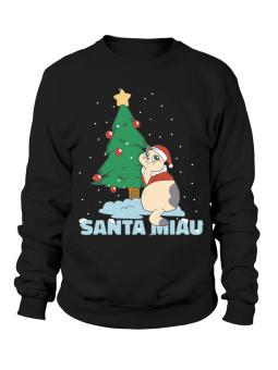 Bluza Męska Santa Miau - Śmieszne T-Shirty z Nadrukami ?