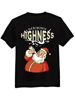 Koszulka Koszulka Męska Merry Highness Czarna - Śmieszne T-Shirty z Nadrukami ?