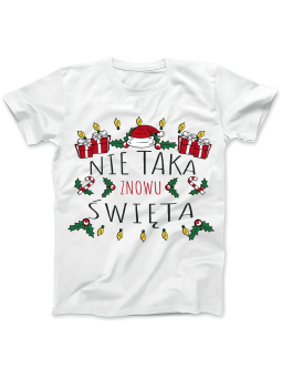 Koszulka Koszulka Damska Nie Taka Znowu Święta Biała - Śmieszne T-Shirty z Nadrukami ?