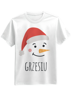 Koszulka Koszulka Męska Pan Bałwan [WYBIERZ IMIĘ] Biała - Śmieszne T-Shirty z Nadrukami ?