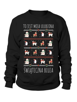 Bluza Męska Ulubiona Świąteczna Bluza Czarna - Śmieszne T-Shirty z Nadrukami ?