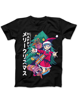 Koszulka Koszulka Damska Anime Święta Czarna - Śmieszne T-Shirty z Nadrukami ?