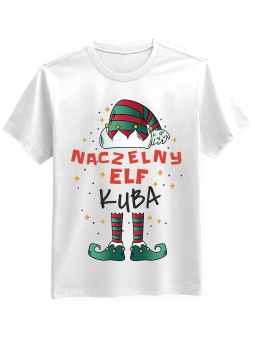 Koszulka Koszulka Męska Naczelny Elf [WYBIERZ IMIĘ] - Śmieszne T-Shirty z Nadrukami ?