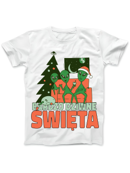 Koszulka Koszulka Damska Bardzo Dziwne Święta Biała - Śmieszne T-Shirty z Nadrukami ?