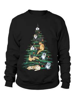 Bluza Męska Choinkowe Koty - Śmieszne T-Shirty z Nadrukami ?