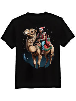 Koszulka Koszulka Męska Mędrzec Na Wielbłądzie Czarna - Śmieszne T-Shirty z Nadrukami ?