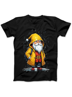 Koszulka Koszulka Damska Mikołaj w Deszczu Czarna - Śmieszne T-Shirty z Nadrukami ?