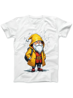 Koszulka Koszulka Damska Mikołaj w Deszczu Biała - Śmieszne T-Shirty z Nadrukami ?