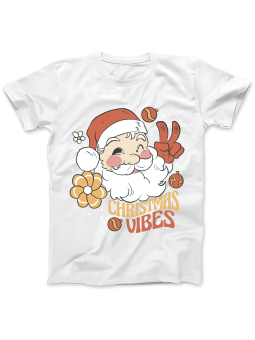 Koszulka Koszulka Damska Christmas Vibes Biała - Śmieszne T-Shirty z Nadrukami ?
