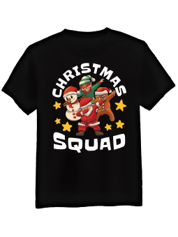 Koszulka Koszulka Męska Christmas Squad Czarna - Śmieszne T-Shirty z Nadrukami ?