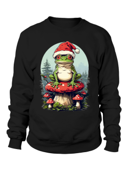 Bluza Damska Żaba w Czapce Mikołaja - Śmieszne T-Shirty z Nadrukami ?