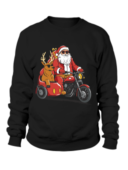 Bluza Męska Mikołaj z Wózkiem Bocznym - Śmieszne T-Shirty z Nadrukami ?