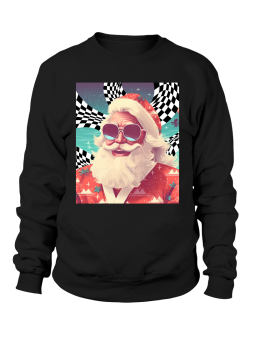 Bluza Damska Vintage Mikołaj Szachownica - Śmieszne T-Shirty z Nadrukami ?