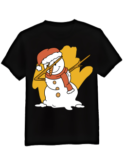 Koszulka Koszulka Męska Bałwan DAB Czarna - Śmieszne T-Shirty z Nadrukami ?