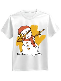 Koszulka Koszulka Męska Bałwan DAB Biała - Śmieszne T-Shirty z Nadrukami ?