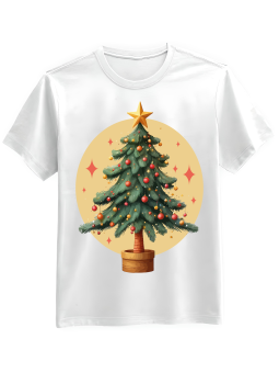 Koszulka Koszulka Męska Świąteczne Drzewko Biała - Śmieszne T-Shirty z Nadrukami ?