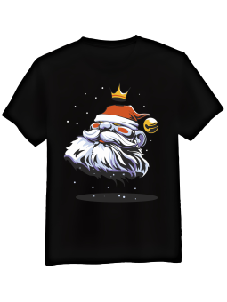 Koszulka Koszulka Męska Mikołaj Król Czarna - Śmieszne T-Shirty z Nadrukami ?