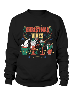 Bluza Damska Napoje Christmas Vibes Czarna - Śmieszne T-Shirty z Nadrukami ?