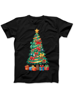 Koszulka Koszulka Damska Piękna Choinka Czarna - Śmieszne T-Shirty z Nadrukami ?