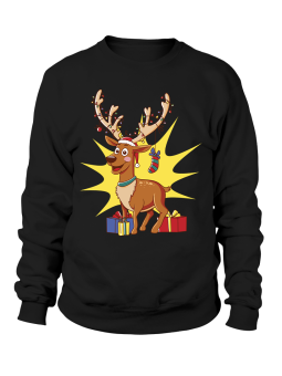 Bluza Męska Kreskówkowy Renifer - Śmieszne T-Shirty z Nadrukami ?