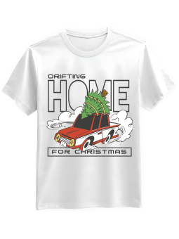 Koszulka Koszulka Męska Drifting Christmas Biała - Śmieszne T-Shirty z Nadrukami ?