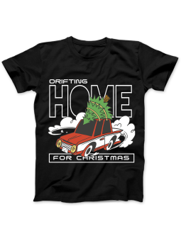 Koszulka Koszulka Damska Drifting Christmas Czarna - Śmieszne T-Shirty z Nadrukami ?