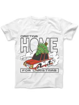 Koszulka Koszulka Damska Drifting Christmas Biała - Śmieszne T-Shirty z Nadrukami ?