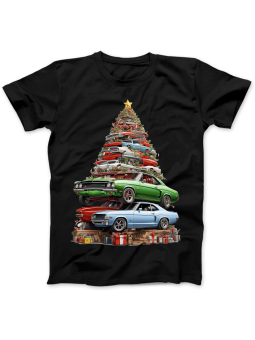 Koszulka Koszulka Damska Samochodowa Choinka Czarna - Śmieszne T-Shirty z Nadrukami ?