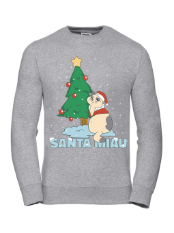 Bluza Damska Kotek w Czapce z Prezentami Czarna - Śmieszne T-Shirty z Nadrukami ?