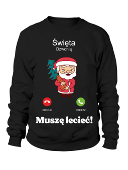 Bluza Damska Telefon Święta Dzwonią - Śmieszne T-Shirty z Nadrukami ?