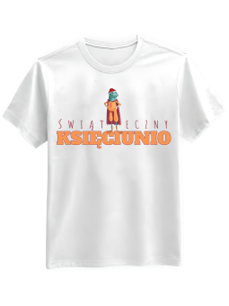 Koszulka Koszulka Męska Świąteczny Księciunio Biała - Śmieszne T-Shirty z Nadrukami ?