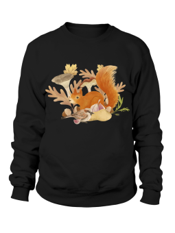 Bluza Męska Wiewiórka i Wróbel - Śmieszne T-Shirty z Nadrukami ?