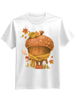 Koszulka Koszulka Męska Żołądź z Kawą Biała - Śmieszne T-Shirty z Nadrukami ?